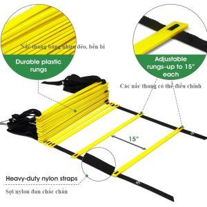 Thang dây tập luyện thể thao thể lực 6m - 12 thanh ngang